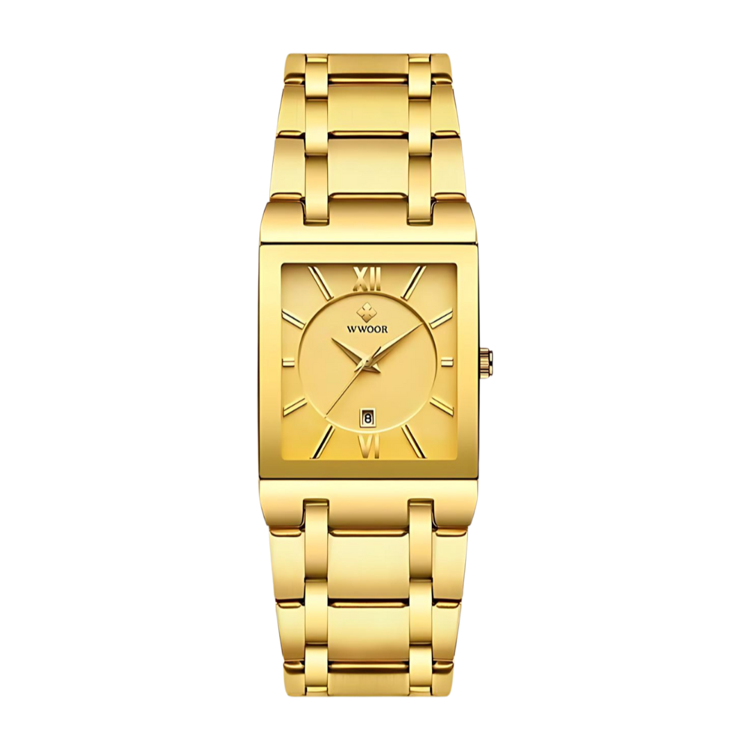 WWOOR Automatic Square Gold Watch 8858