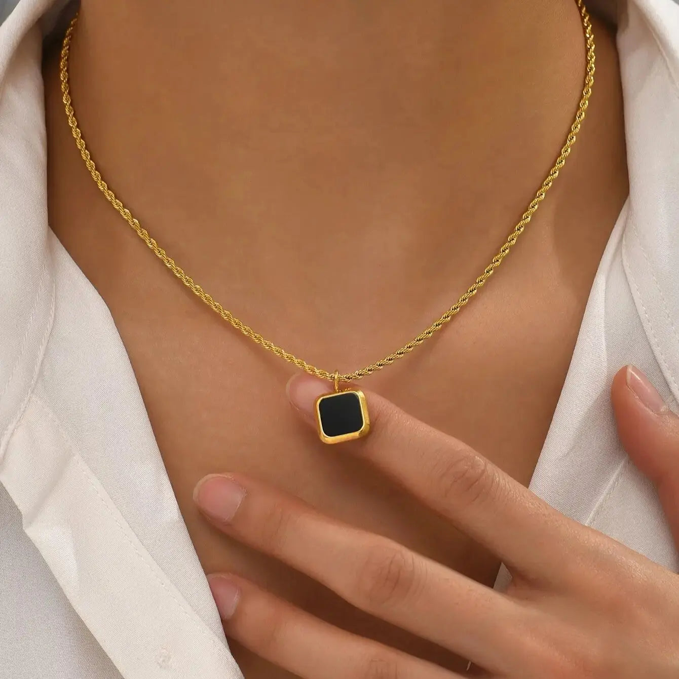 Square Pendant Necklace