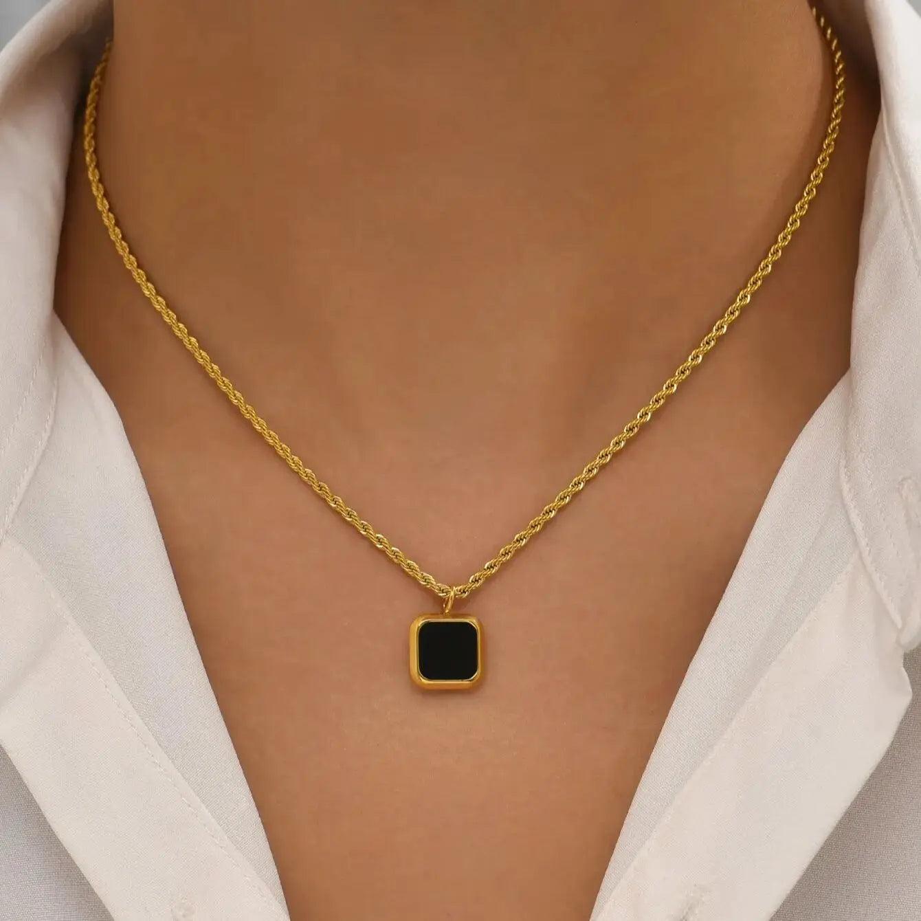 Square Pendant Necklace