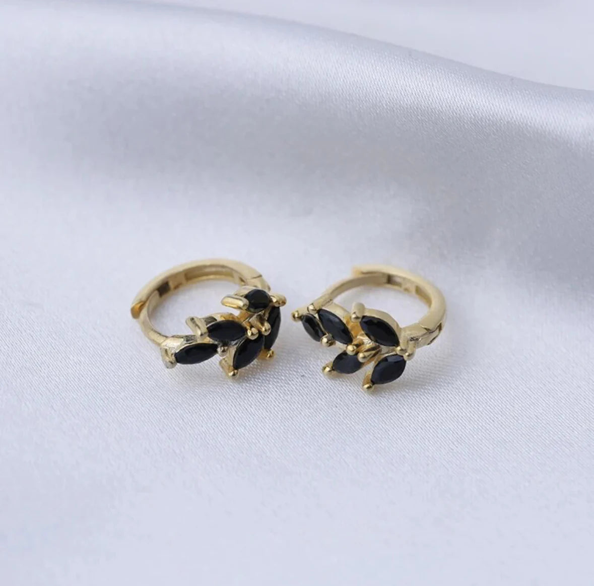 Midnight Leaf Earrings