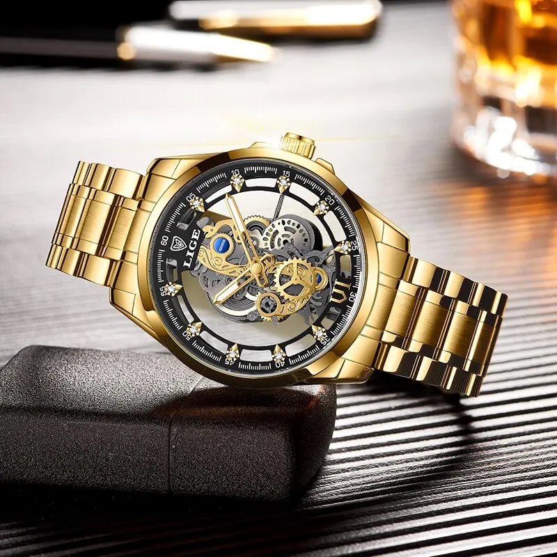 LIGE Skeleton Watch LG8997
