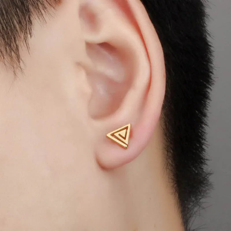 Triangle Spiral Earrings