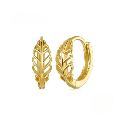 Feather Hoop Earrings